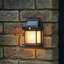 Black 17.2cm H Solar Powered Integrated LED Outdoor Wall Lantern