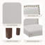 Table de salle à manger rectangulaire en bois Amiin 70 po avec 8 chaises Parsons rembourrées Criselle à dossier solide-1484140705-1484140710-1484140713