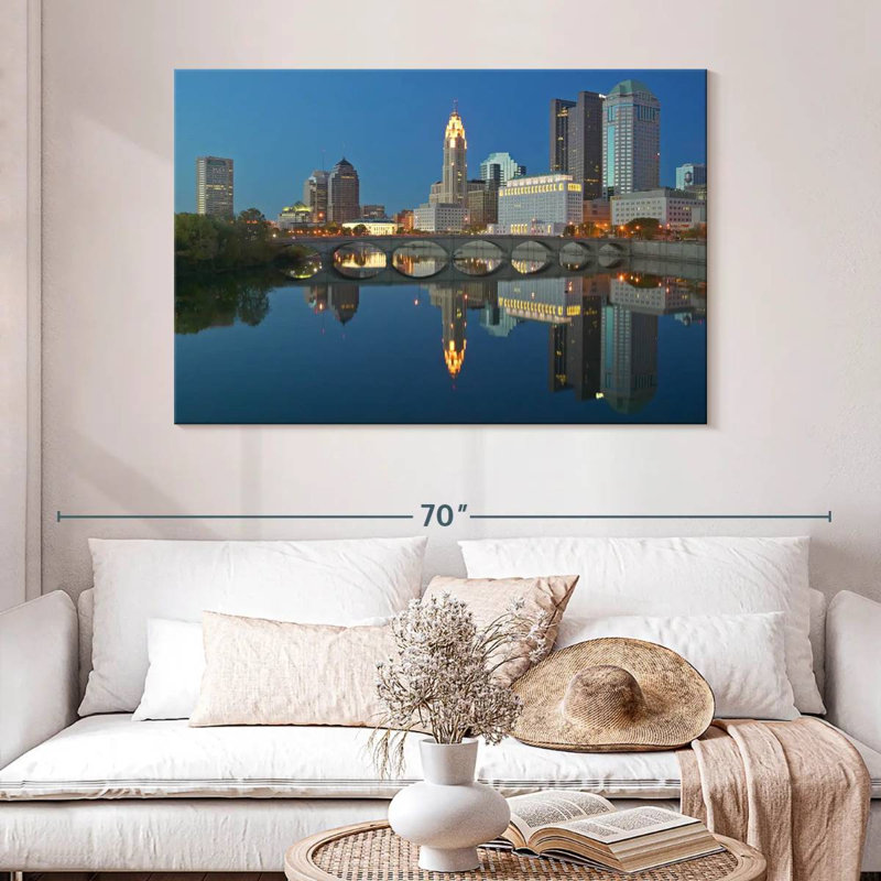 Columbus Twilight Reflection, 32" H x 48" W