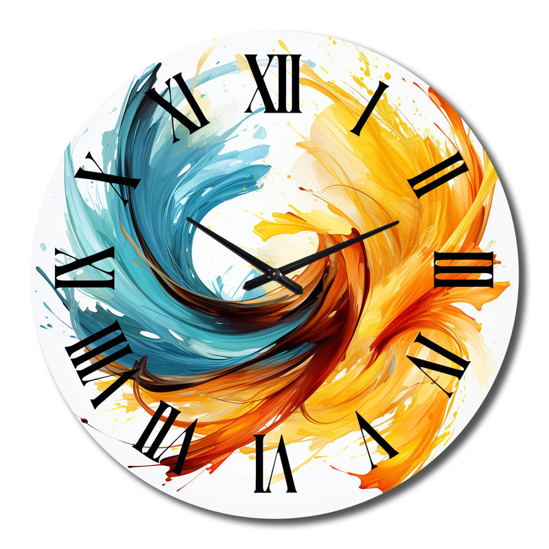Horloge murale spirale abstraite, Très grand