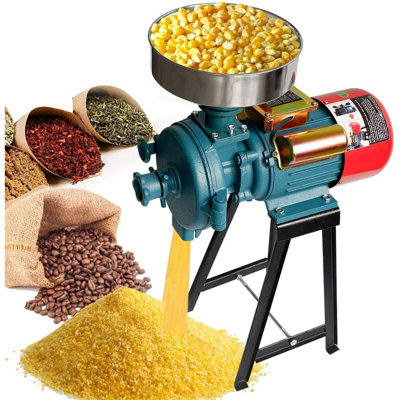 Electric Grain Mill Grinder, 110V 3000W Commercial Machine Grinder with Funnel -  ShangQuan WuLiu, K16DDMFJZT001