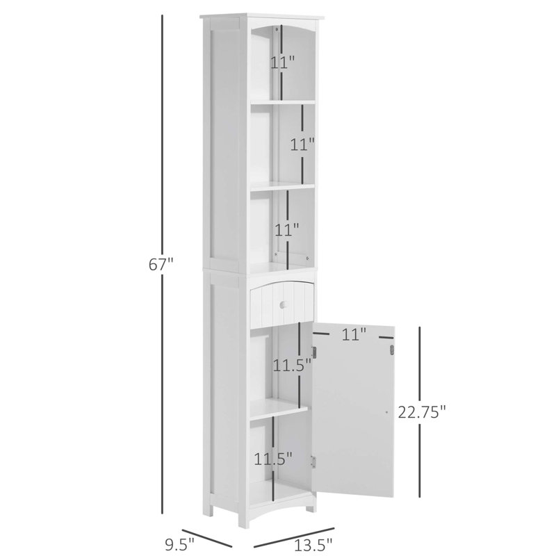 Armoire de rangement pour salle de bain, unité de rangement autoportante pour salle de bain