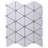 Natural 12.01 in. x 11.74 in. Geometric Polished Marble Mosaic Tile