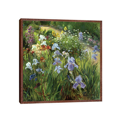 Irises And Oxeye Daisies by Timothy Easton - Painting on Canvas