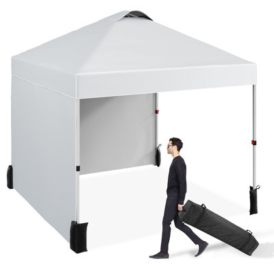 10x10ft Pop-Up Canopy Tent with UV Protection & Waterproof, Complete Setup Kit, Commercial-Grade Steel Frame