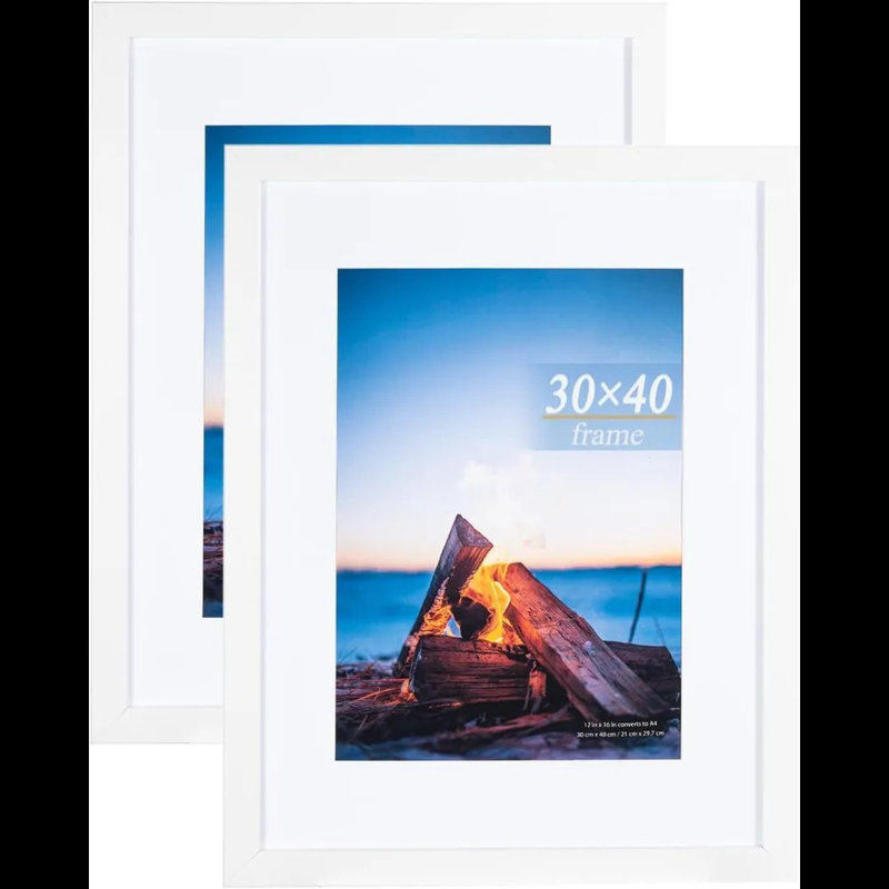 Olayinka White Solid Wood Picture Frame