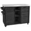 Îlot de cuisine 78,3 po avec table de barbecue pliable (sans tabourets)-122023510