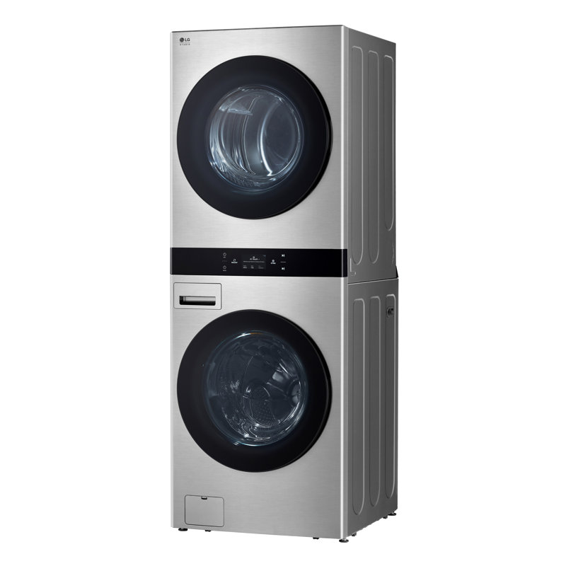 Lg Studio Washtower Smart Front Load 5.0 Cu. Ft. Washer And 7.4 Cu. Ft. Dryer With Center Control, Electric, Gray