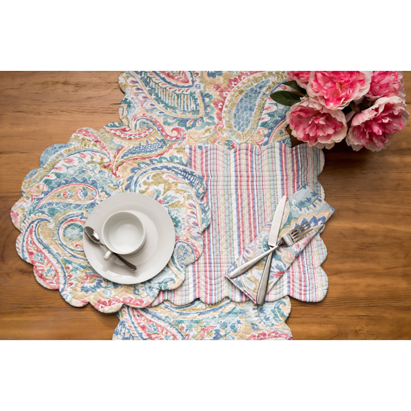Maisie Multi-Color Cotton Paisley Table Runner