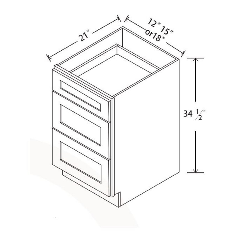 Base de meuble-lavabo de salle de bain seulement en blanc, H 34,5 po x l 15 po x P 22 po