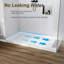 Ensemble de plancher de salle de bain 60 po x 32 po antidérapant blanc à simple seuil avec drain carré en acier inoxydable 304