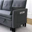 Chaise longue réversible en L gris foncé avec rangement, 3 places, coton pour bureau et appartement, décor idéal