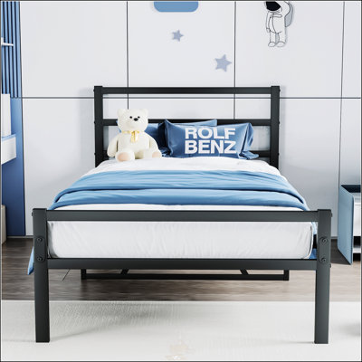 Metal Platform Bed Frame With Headboard