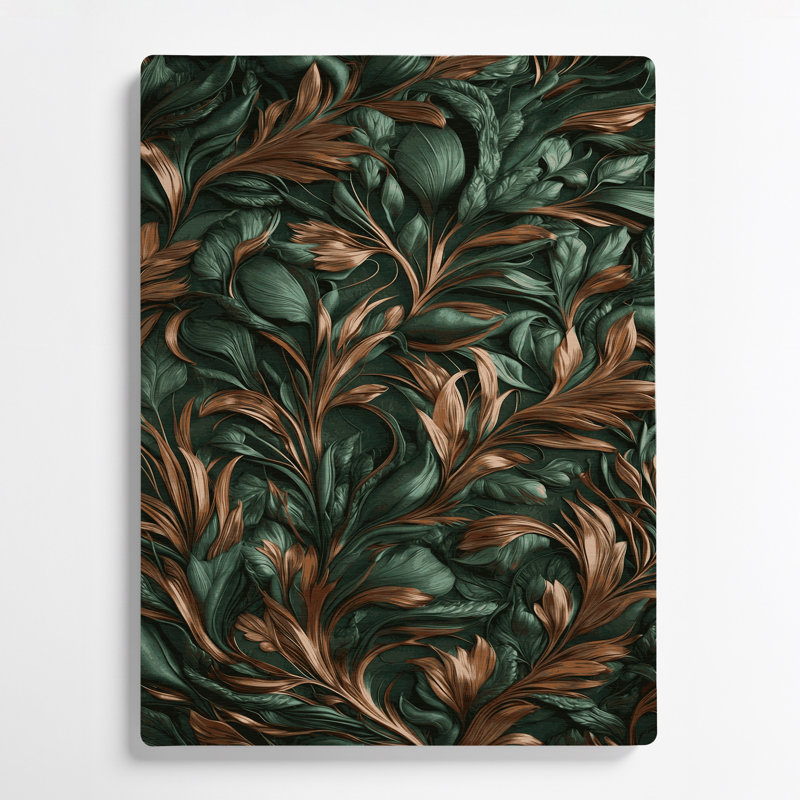 Art abstrait en métal vert 6 fleurs abstraites, H 20 po x l 30 po