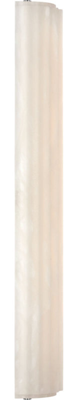 Madden Fluted Linear Sconce in Alabaster, 24.5" H x 4.25" W x 2.75" D, Polished Nickel