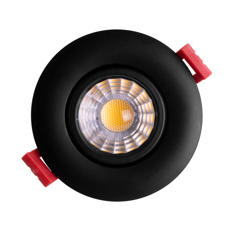 Dimmable Circle Flush Mount, Black, 2700K, 571