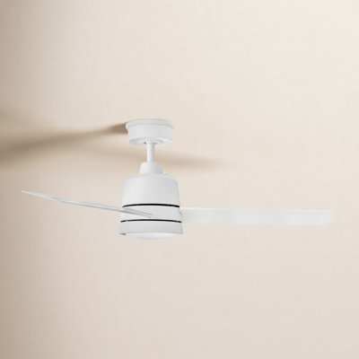 48" Morrow 3 - Blade LED Smart Standard Ceiling Fan with Remote Control and Light Kit Included