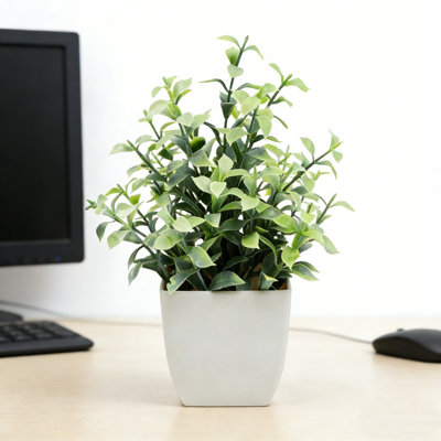 5,9 "à 7,8" plantes artificielles en pot Bonsai vert de bureau avec pot Petit pot d'ornement pour l'artisanat de décoration intérieure, A5