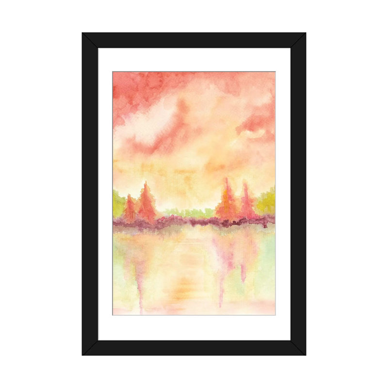«Abstract VII» par Marco Gonzalez - reproduction d'art sur toile tendue, H 24 po x l 16 po x P 1 po, Papier avec cadre noir