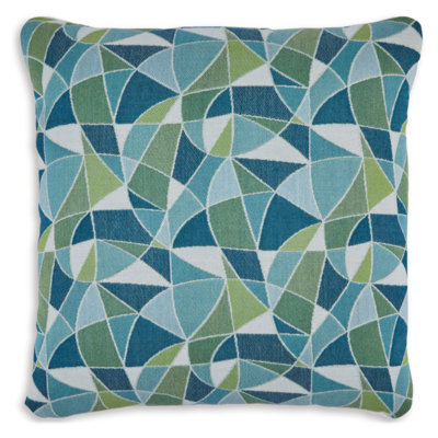 Geometric Outdoor Reversible Throw Pillow