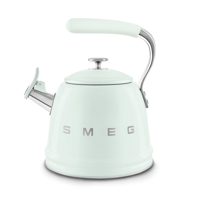 Smeg WKF01 50's Style Retro Whistling Kettle, Green