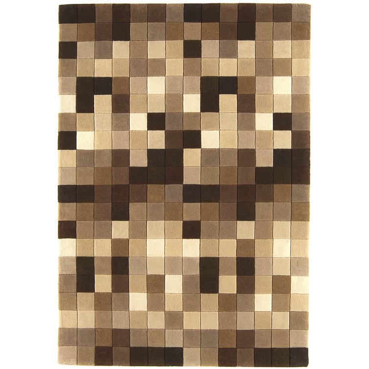 Alfreda Geometric Wool Hand Woven Area Rug