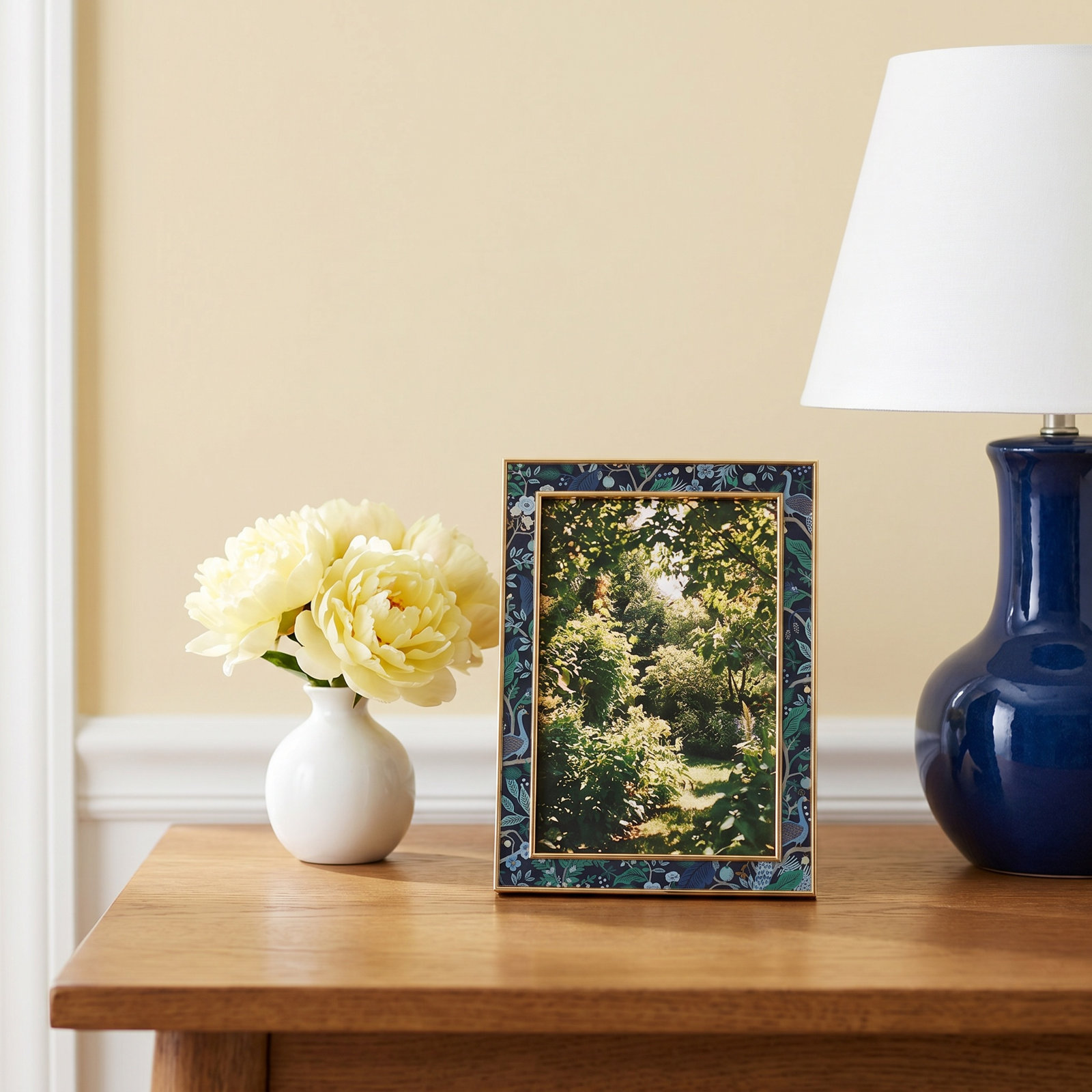 Blue Glass Picture Frame
