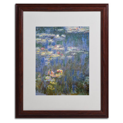 "water lilies iv 1840-1926" par claude monet, reproduction d’art sur toile encadrée