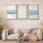 Geometric Line Blue Grunge Abstract Modern Neutral Pictures Frame Canvas 3 Piece Print Wall Art-90847617-90847618