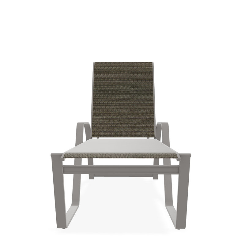 Chaise longue inclinable Holna, Vignoble, Gris chaleureux texturé