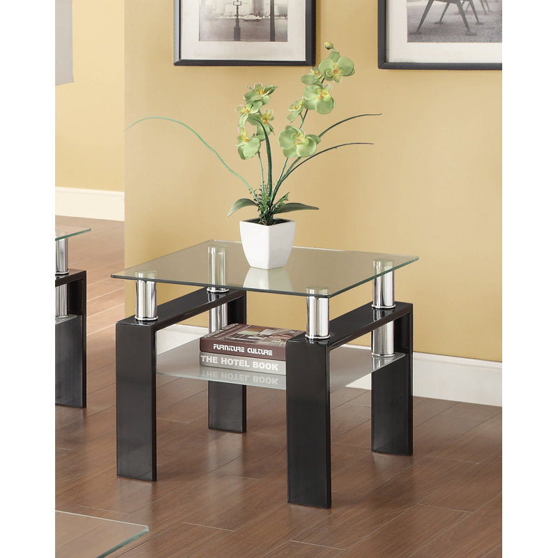 Oecusse Glass Top End Table