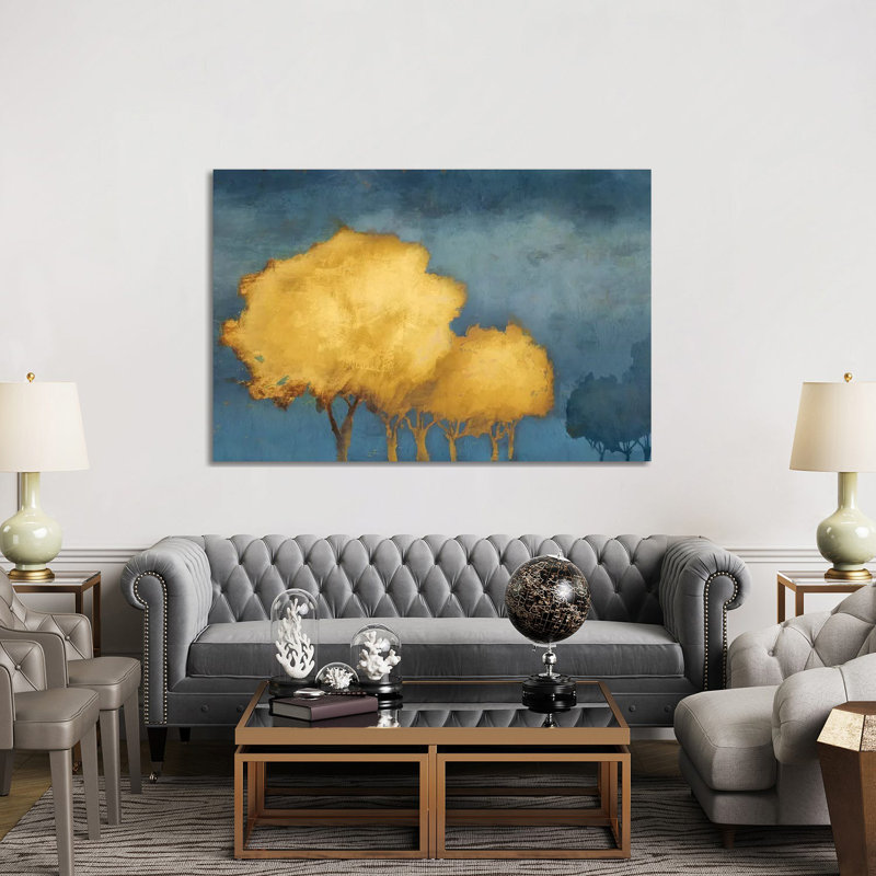 Golden Trust - Wrapped Canvas Painting, 152.5 cm H x 101.5 cm W