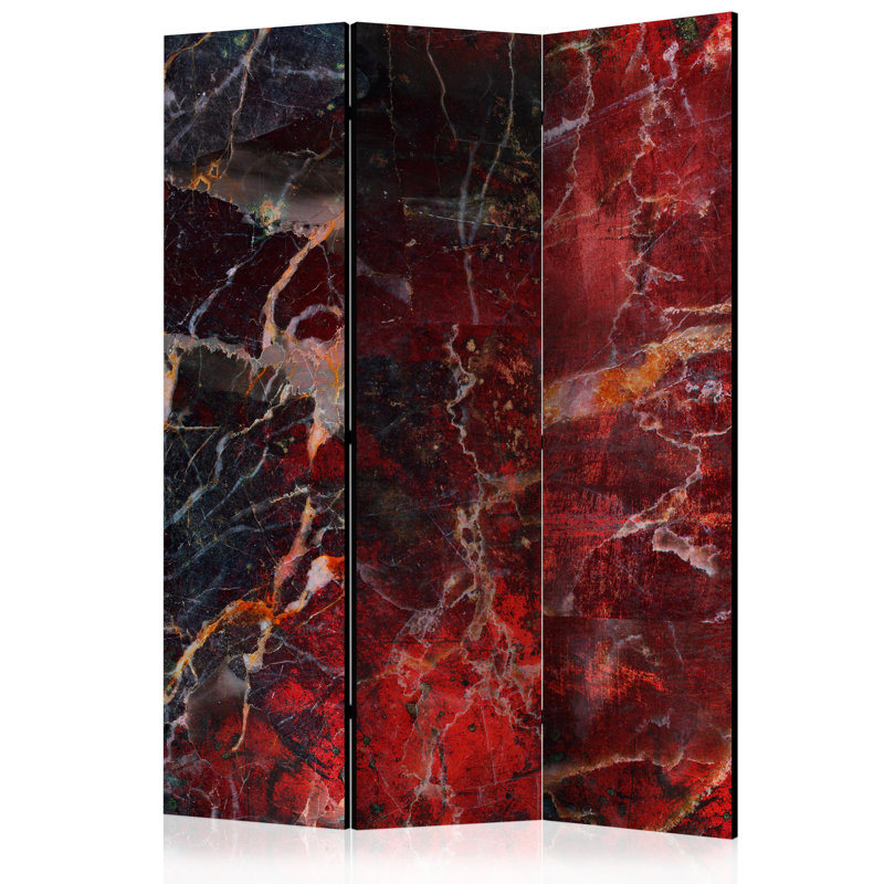 Guderian 135cm W x 172cm H 3 - Panel Solid Wood Folding Room Divider