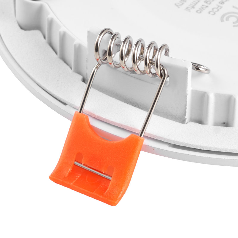 Plafonnier encastré 4 pouces à DEL, 5CCT, ultra-mince wafer sans lumière avec boîte de jonction, 2700K / 3000K / 3500K / 4000K / 5000K sélectionnable, 800 lm haute luminosité 9W 120V, pour l'éclairage domestique