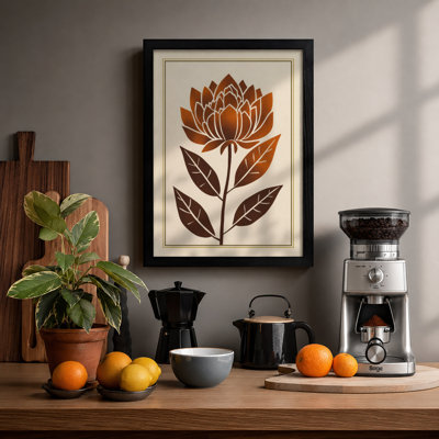 Lotus in Bloom Botanical - Framed Print