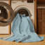 Tapis bleu uni lavable à la machine-955358534
