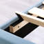 Très grande base de lit tapissier en velours avec lattes en bois massif, lit plateforme robuste avec tête de lit pour la chambre à coucher