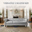 Canapé Chesterfield 3 places 84,65 po Aurelia-1814288481