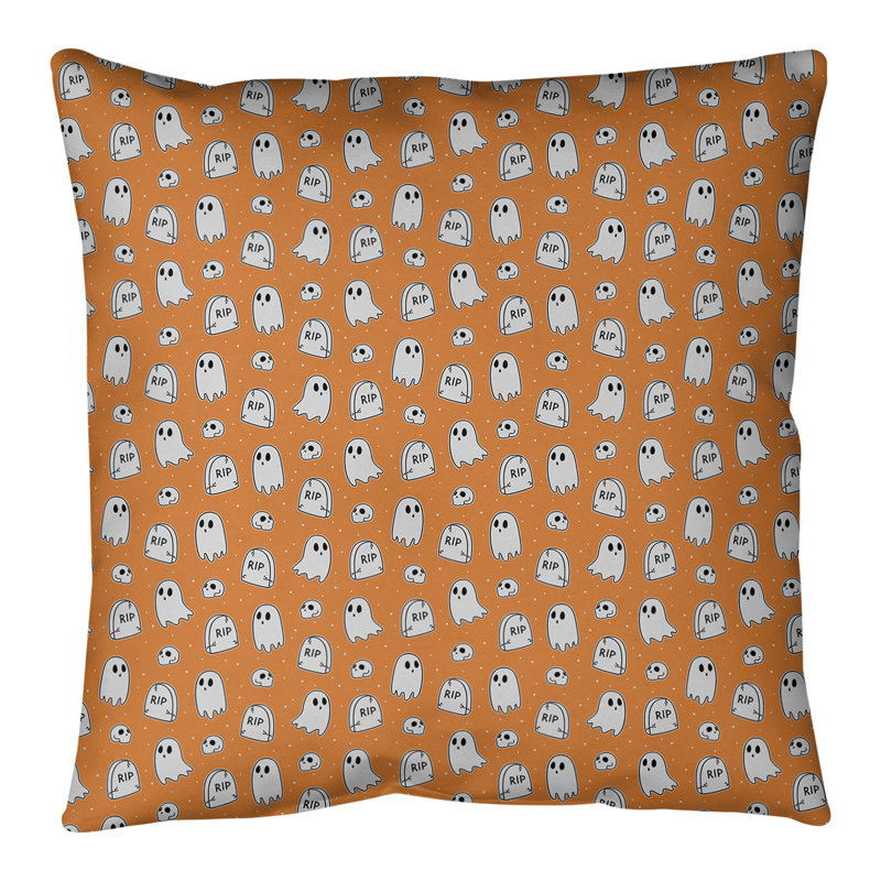 Housse de coussin Katelyn Elizabeth, 28 po x 28 po, Orange
