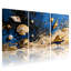 Ensemble de 3 impressions sur toile bleues et dorées-1109407700