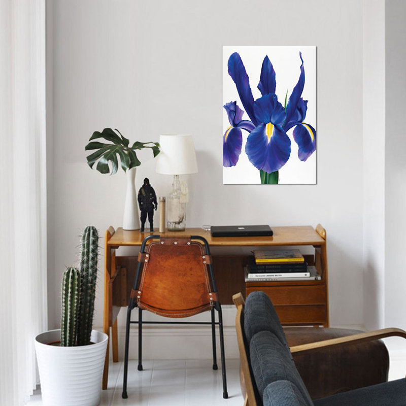 « purple floral i », impression sur toile, H 18 po x l 12 po x P 1,5 po, Toile tendue, Pas de tapis