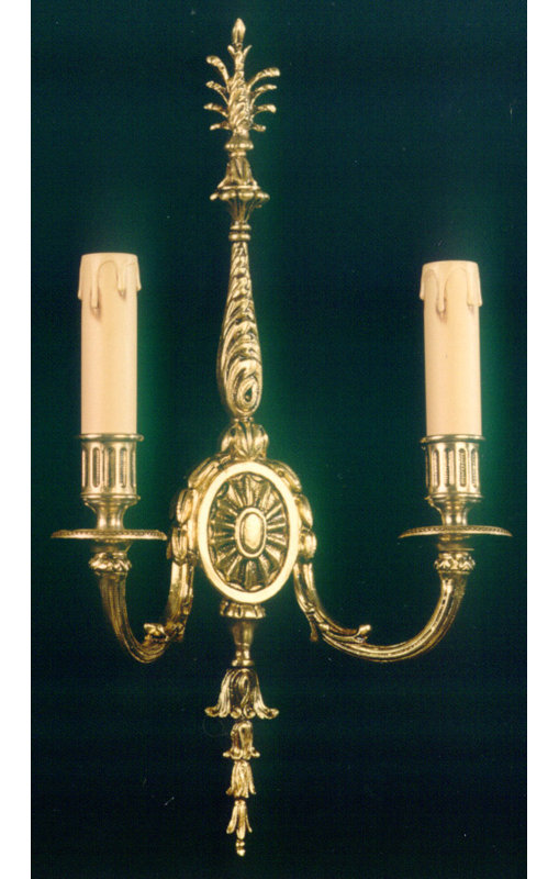 Cowie Candle Wall Light, French Gold