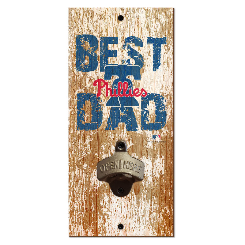 Gold Brass Stainless Steel Bottle Opener, Phillies