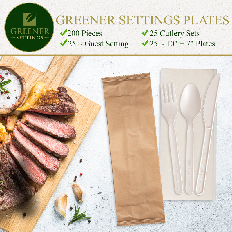Disposable Flatware Set for 125 Guests