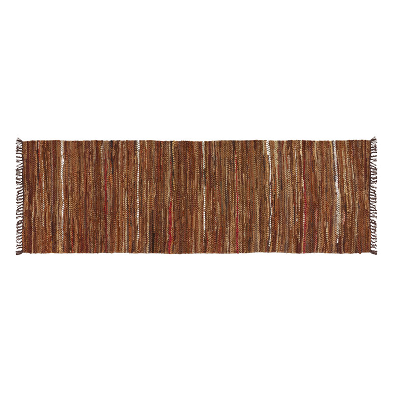 Tucson Leather Striped Indoor Rug, Runner 2'6" x 8'