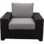 Ensemble de canapé modulaire 5 pièces Courtyard St. Lucia en chêne argenté avec 1 causeuse modulaire gauche et 1 causeuse droite, 1 table de bout d'angle, 1 table basse et 1 fauteuil club
