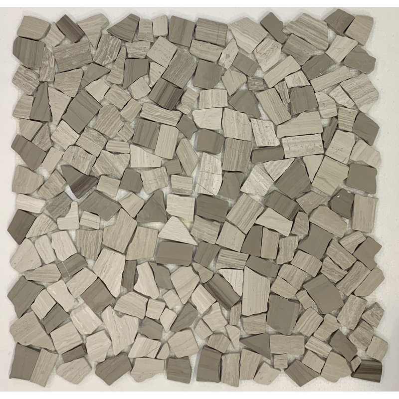 Rustic Birch Random Sized Marble Mosaic Wall & Floor Tile