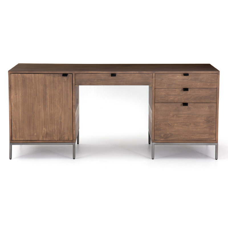 Trey Solid Wood Executive Desk, Auburn Poplar