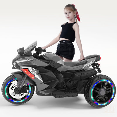 Moto 12V pour enfants, moto électrique de 3 à 4 ans, motos pour enfants utilisent pleinement les connexions USB et MP3. Les meilleurs cadeaux pour enfants, cadeaux d'anniversaire et cadeaux de Noël