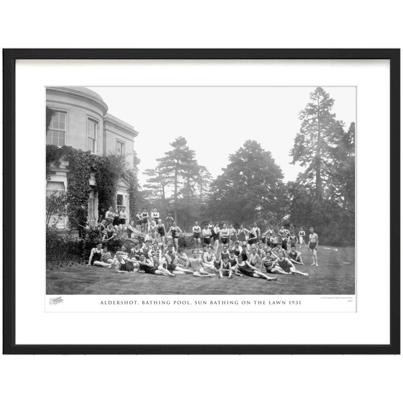 Aldershot, Bathing Pool, Sun Bathing On The Lawn 1931 by Francis Frith - Single Picture Frame Print